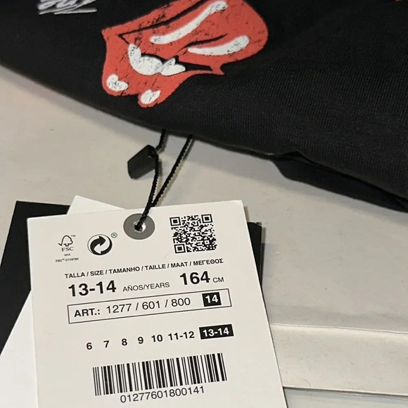 ZARA Kids | Black | THE ROLLING STONES LEGGINGS - Picture 5 of 5